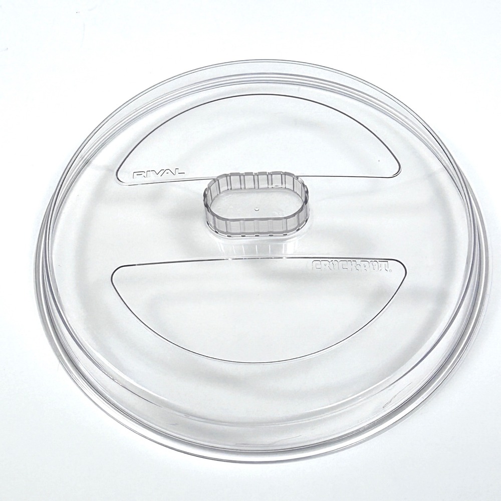 Vintage Rival Crock-Pot Lid 10" Clear Plastic Cover Top 3300 3350 3355 3654 3656
